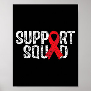 Support-Shirt Blutkrebs-Bewusstsein Poster