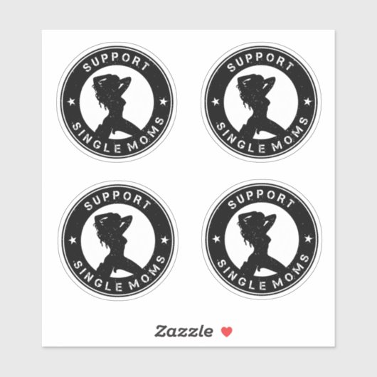 Support-Single-Mama Aufkleber (Blatt)