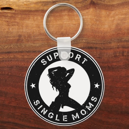 Support-Single-Mama Schlüsselanhänger (Vorderseite)
