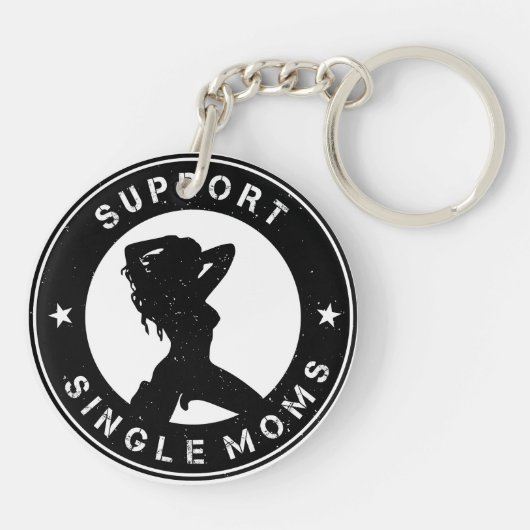 Support-Single-Mama Schlüsselanhänger (Rückseite)