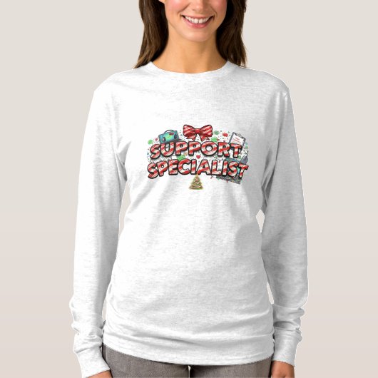 Support-Spezialist Langarmshirt T-Shirt (Vorderseite)