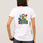 Support Squad Autismus Awareness Ribbon T - Shirt (Rückseite)