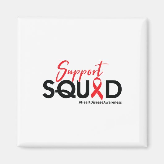 Support Squad - Bewusstsein für Herzkrankheiten Magnet (Vorne)