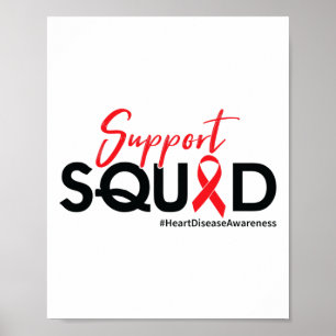 Support Squad - Bewusstsein für Herzkrankheiten Poster