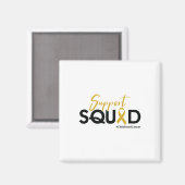 Support Squad - Bewusstsein für Kinderkrebs 1 Magnet (Vorderseite/Rückseite)
