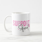 Support Squad Breast Cancer Pink Ribbon Awareness Kaffeetasse (Links)
