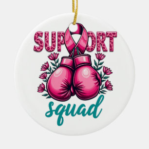 Support Squad Brustkrebs-Sensibilisierungskiste Keramik Ornament