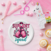 Support Squad Brustkrebs-Sensibilisierungskiste Pappteller (Party)