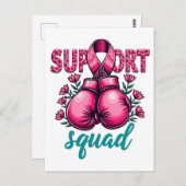 Support Squad Brustkrebs-Sensibilisierungskiste Postkarte (Vorne/Hinten)