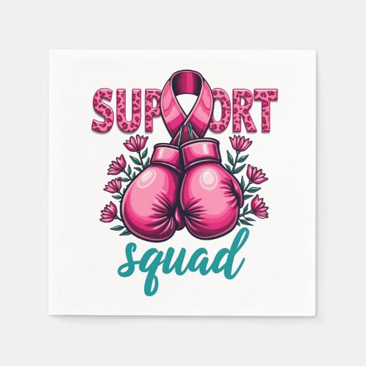 Support Squad Brustkrebs-Sensibilisierungskiste Serviette (Vorderseite)