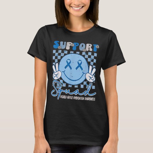 Support Squad Child Abuse Prevention Awareness Smi T-Shirt (Vorderseite)
