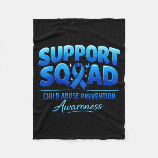 Support Squad Child Prevention Awareness Blue Fleecedecke (Vorderseite)