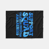 Support Squad Child Prevention Awareness Blue Fleecedecke (Vorderseite (Horizontal))