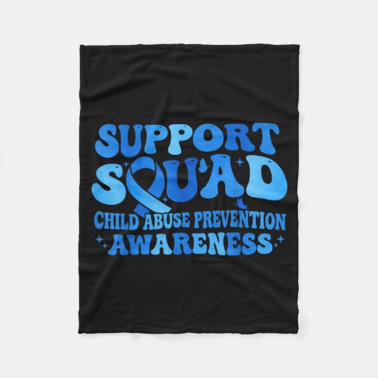 Support Squad Child Prevention Awareness Blue Fleecedecke (Vorderseite)