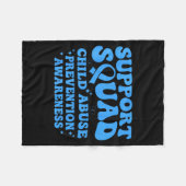 Support Squad Child Prevention Awareness Blue Fleecedecke (Vorderseite (Horizontal))
