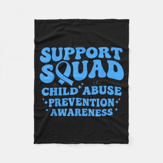 Support Squad Child Prevention Awareness Blue Fleecedecke (Vorderseite)