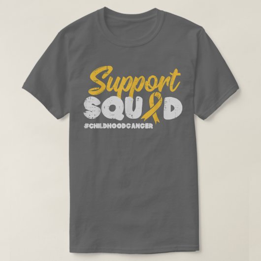 Support Squad Childhood Cancer Awareness Men Women T-Shirt (Design vorne)