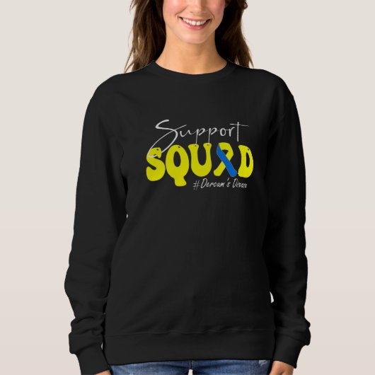 Support Squad Dercumu2019s Disease Awareness Yello Sweatshirt (Vorderseite)