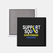Support Squad Down Syndrom T21 Awareness Blue Yel Magnet (Vorderseite/Rückseite)