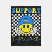 Support Squad Down Syndrome Awareness Day Groovy Fleecedecke (Vorderseite)