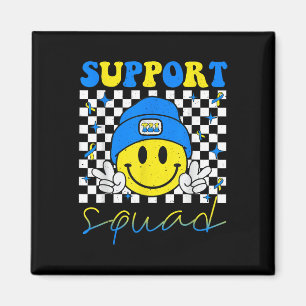 Support Squad Down Syndrome Awareness Day Groovy Magnet