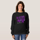 Support Squad Epilepsy Awareness Purple Ribbon 2 Sweatshirt (Vorne ganz)