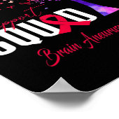 Support Squad For Brain Aneurysm Awareness  Poster (Ecke)