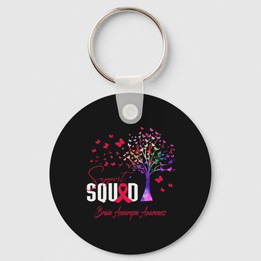 Support Squad For Brain Aneurysm Awareness Schlüsselanhänger (Vorderseite)