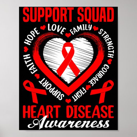Support Squad Heart Disease Awareness Supporter Re Poster (Vorne)