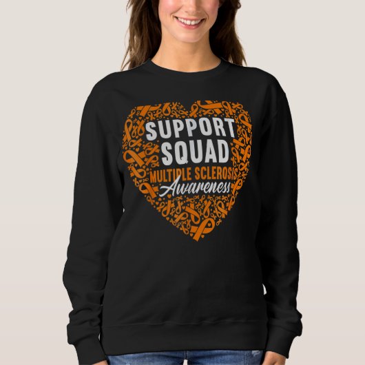 Support Squad I Ed MS Multiple Sklerose Awareness Sweatshirt (Vorderseite)