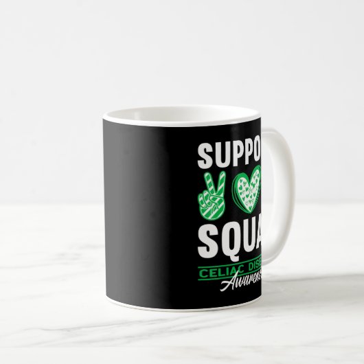 Support Squad I Gluten Free Coeliac Celiac Disease Kaffeetasse (VorderseiteRechts)