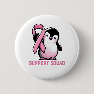 Support Squad Ich bin für Sie da Pinguin Brust Button