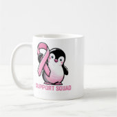 Support Squad Ich bin für Sie da Pinguin Brust Kaffeetasse (Links)