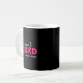 Support Squad Ich trage rosa Brustkrebs-Bewusstsei Kaffeetasse (Vorderseite Links)