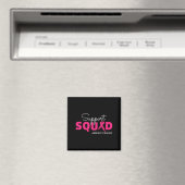 Support Squad Ich trage rosa Brustkrebs-Bewusstsei Magnet (In Situ (Geschirrspüler))