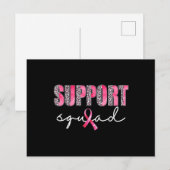 Support Squad Leopard Pink Warrior Breast Cancer A Postkarte (Vorne/Hinten)