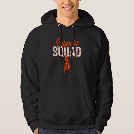 Support Squad Leukemia Awareness Month Orange Ribb Hoodie (Vorderseite)
