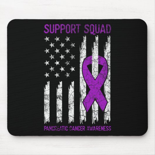 Support Squad - Lila Bauchspeicheldrüsenkrebs-Bewu Mousepad (Vorne)