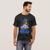 Support Squad Messy Bun Butterfly Diabetes Awarene T-Shirt (Vorne ganz)