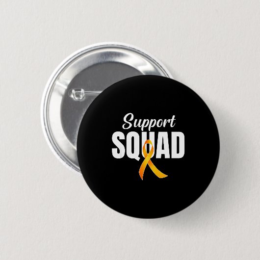 Support Squad Ms Multiple Sclerosis Awareness Oran Button (Vorne & Hinten)