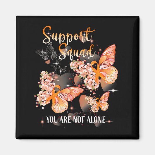 Support Squad Multiple Sclerosis Awareness Orange  Magnet (Vorne)