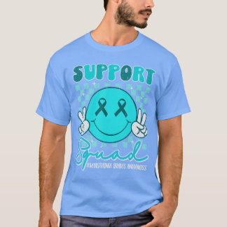 Support Squad Myasthenia Gravis Awareness Teal Rib T-Shirt