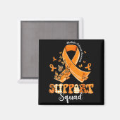 Support Squad Orange Ribbon Butterfly Ms Awareness Magnet (Vorderseite/Rückseite)