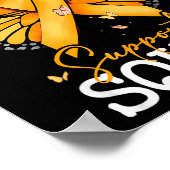 Support Squad Orange Ribbon Multiple Sclerosis Awa Poster (Ecke)