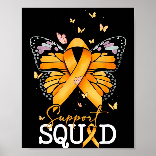 Support Squad Orange Ribbon Multiple Sclerosis Awa Poster (Vorne)