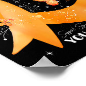 Support Squad Orange Ribbon Multiple Sclerosis Awa Poster (Ecke)