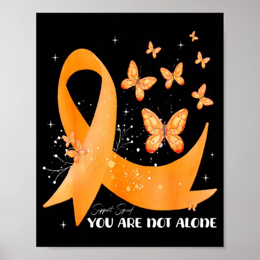 Support Squad Orange Ribbon Multiple Sclerosis Awa Poster (Vorne)