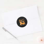 Support-Squad Orange Ribbon Multiple Sklerose Awa Runder Aufkleber (Umschlag)