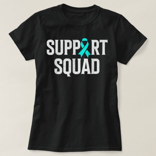 Support Squad Ovarian Cancer Raise Ovarian Cancer  T-Shirt (Design vorne)