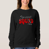 Support Squad Polymicrogyria Awareness Red & Gray  Sweatshirt (Vorderseite)